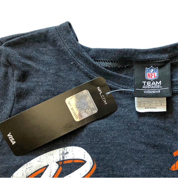 NFL Team Denver Broncos Size M Blue Long Sleeve T-Shirt - Picture 6 of 7